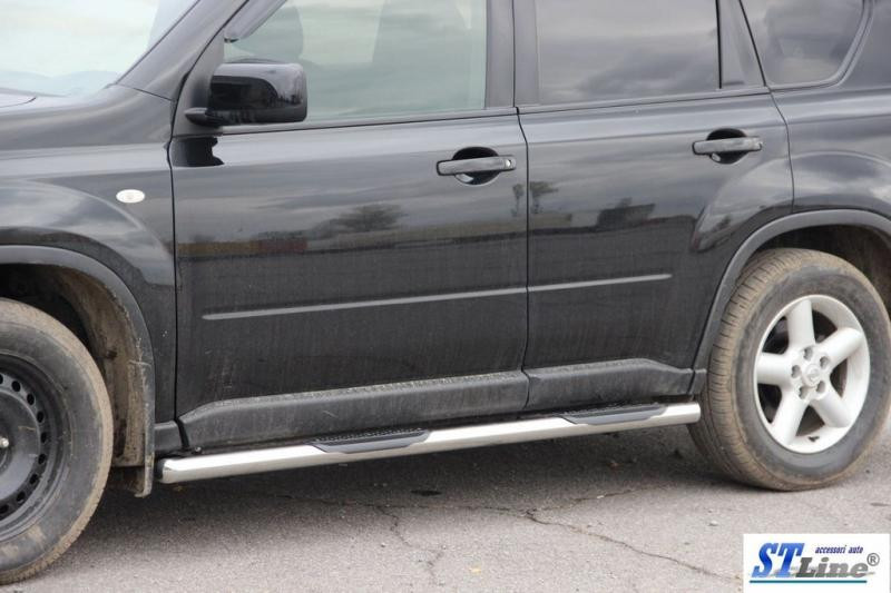 Купить Боковые трубы BB002 (2 шт, нерж) для Nissan X-trail T31 2007-2014 гг