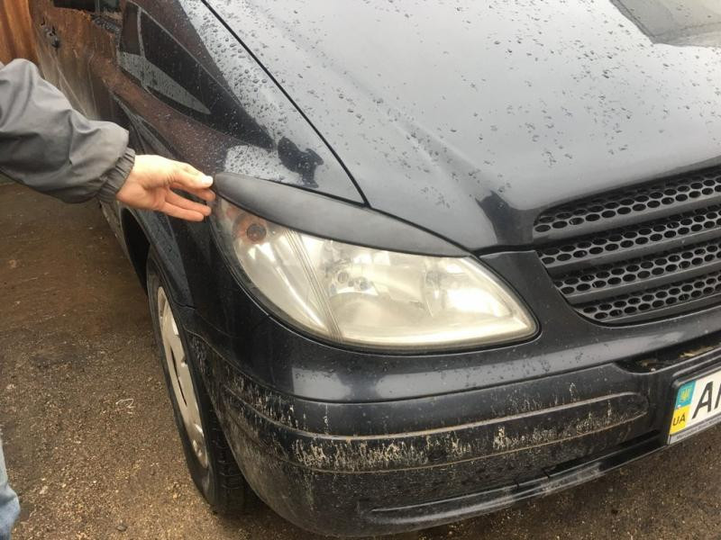 Купити Вії прямі (чорний мат) для Mercedes Viano 2004-2014 рр