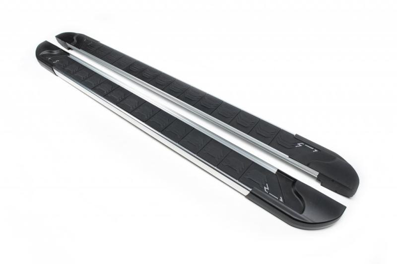 Купить Боковые пороги RedLine V1 (2 шт., алюминий) Короткая база для Peugeot Expert 2007-2016 гг