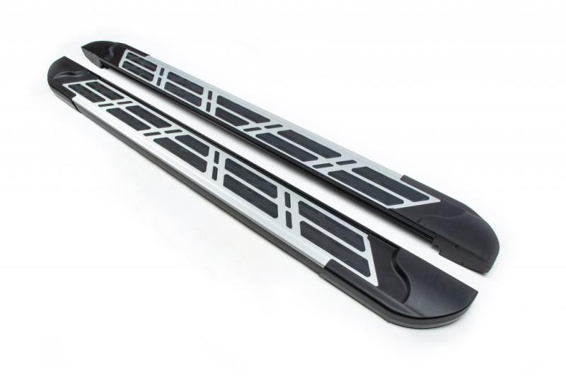 Купити Бокові пороги Sunrise (2 шт., алюміній) Стандартна база для Ford Connect 2014-2021 рр