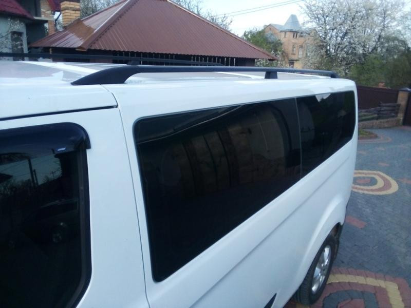 Купити Рейлінги Чорні Довга, Металеві ніжки для Ford Custom 2013-2022 рр