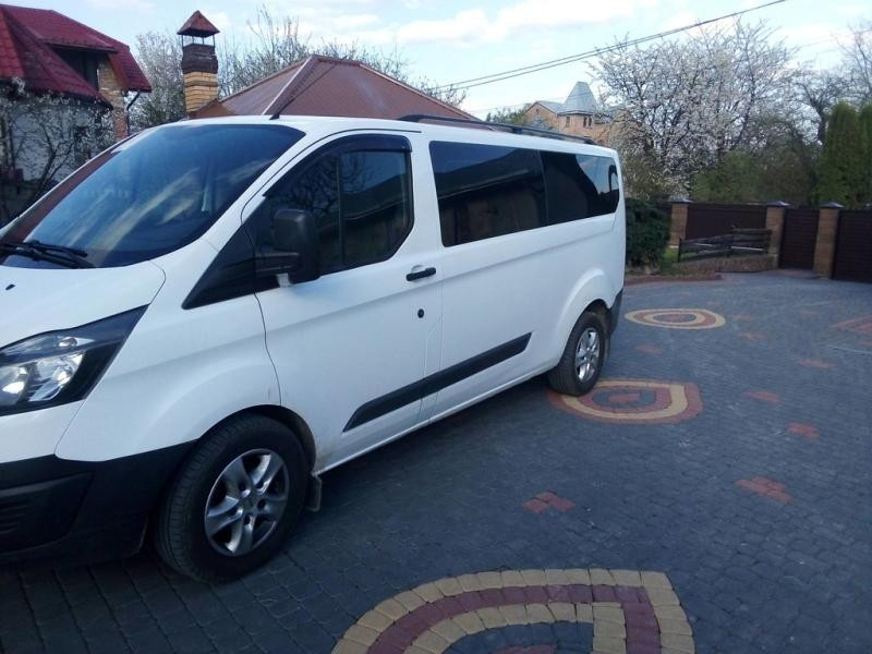 Купити Рейлінги Чорні Довга, Металеві ніжки для Ford Custom 2013-2022 рр