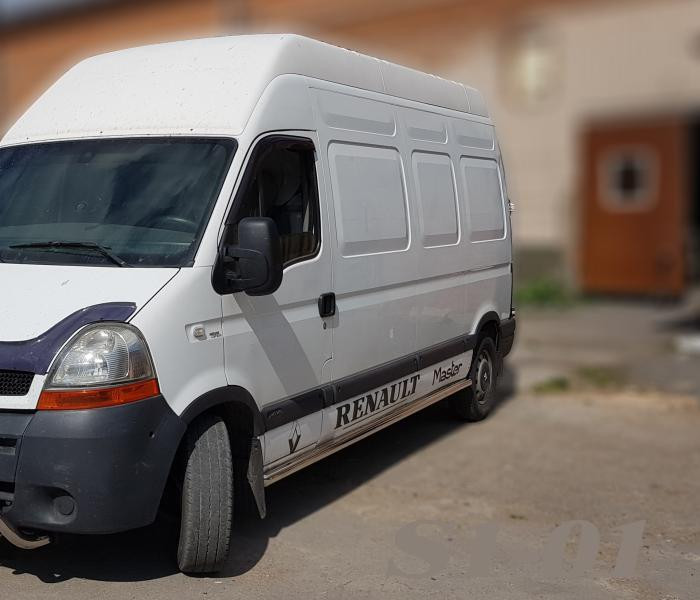 Купити Бічні труби (2 шт., Нерж.) Середня база для Renault Master 1998-2010 рр