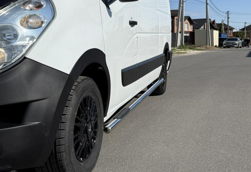 Купить Боковые трубы BB002 (2 шт., нерж.) Длинная база для Renault Master 2011-2023 гг