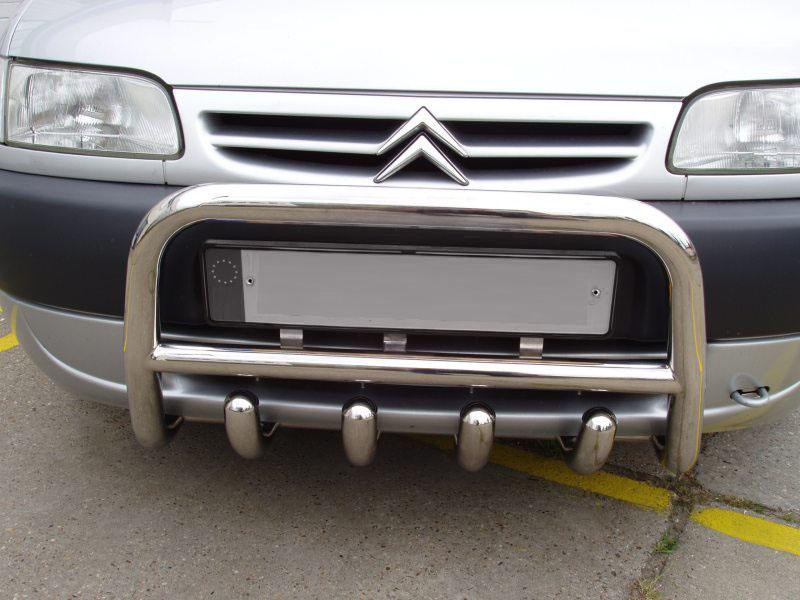 Купить Кенгурятник QT006 (нерж.) 60 мм для Peugeot Partner 1996-2008 гг