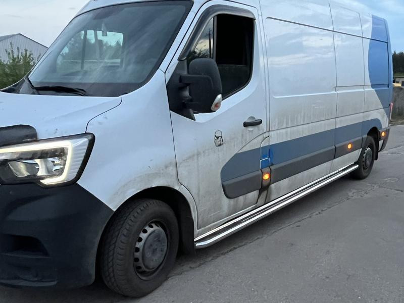 Купить Боковые пороги Premium (2 шт., нерж.) 60 мм, короткая база для Renault Master 2011-2023 гг