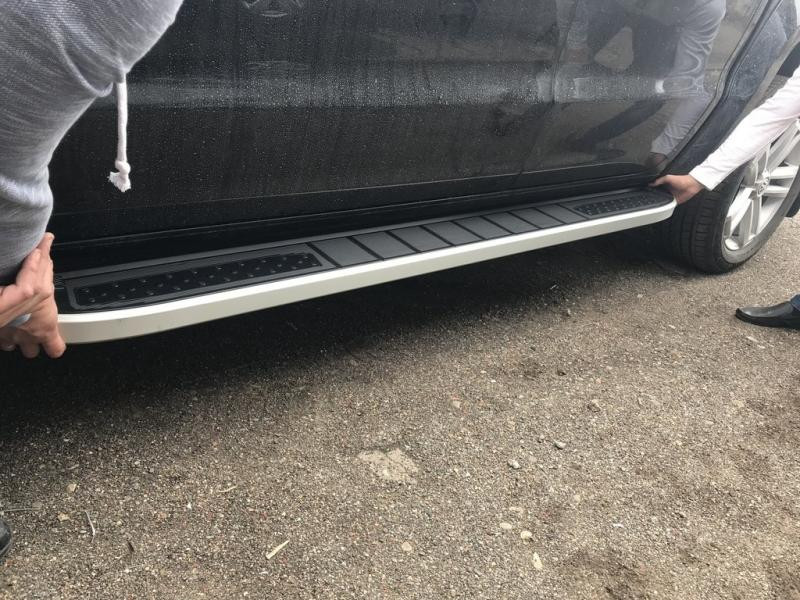 Купить Боковые пороги Tayga V2 (2 шт., алюминий) для Volkswagen Amarok 2010-2022 гг