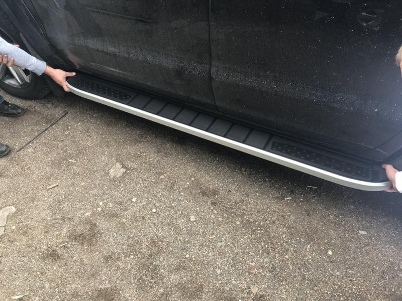 Купить Боковые пороги Tayga V2 (2 шт., алюминий) для Volkswagen Amarok 2010-2022 гг