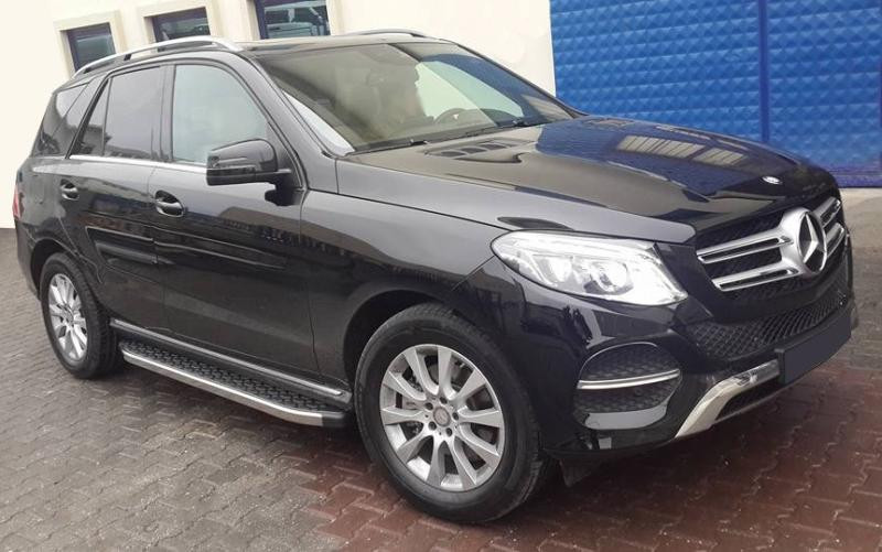 Купить Боковые Подножки BlackLine (2 шт., Алюминий) для Mercedes GLE/ML сlass W166 2011-2018 гг