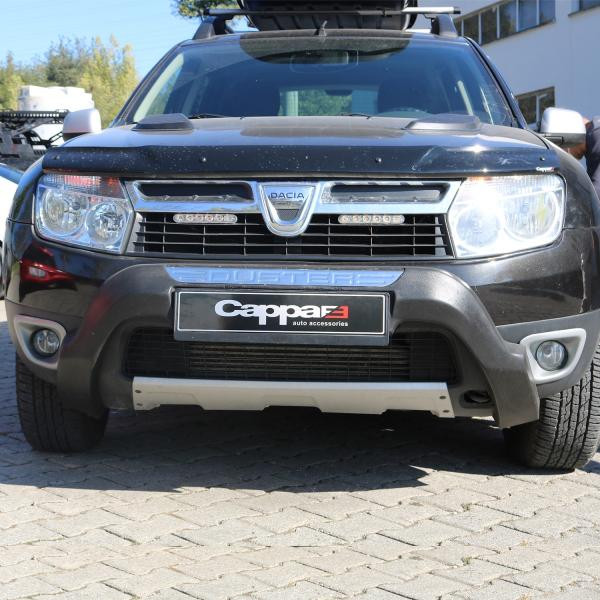 Купити Накладка на передній бампер (ABS, сіра) для Renault Duster 2008-2017 рр