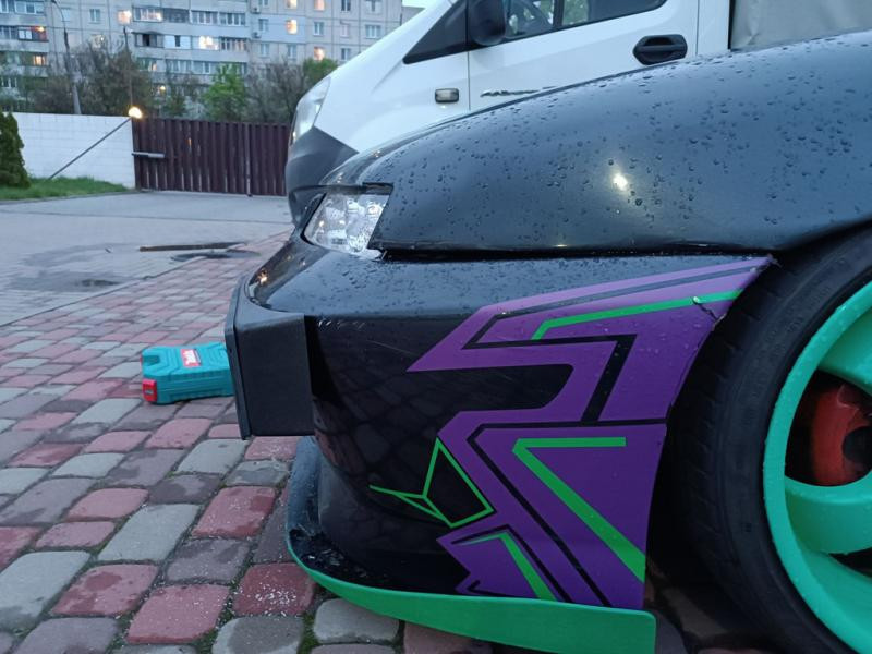 Купить Подставка под номер на край бампера (пластик) Черный мат