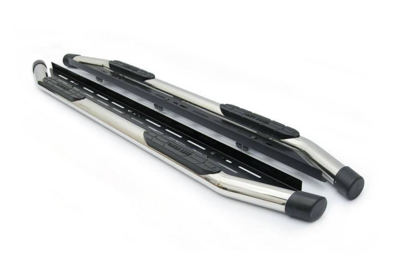 Купити Бокові пороги Amazon Silver (2 шт., нерж) 70 мм для Toyota Hilux 2015- рр