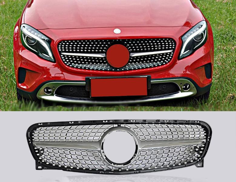 Купити Передня решітка Diamond Silver (2014-2016) для Mercedes GLA X156 рр
