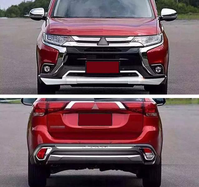 Купити Передня і задня накладки (2 шт., 2015-2018) для Mitsubishi Outlander рр