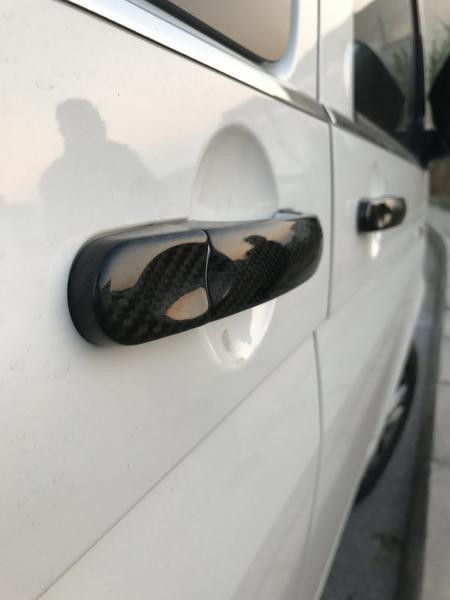 Купить Накладки на ручки (натуральный карбон) 4 ручки для Volkswagen Touran 2010-2015 гг