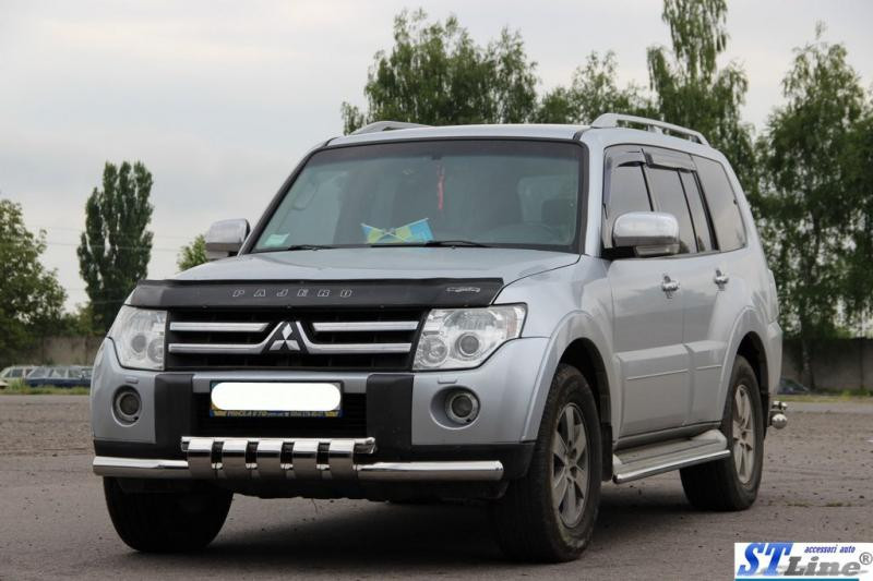 Купить Передняя защита ST015 (нерж.) для Mitsubishi Pajero Wagon III