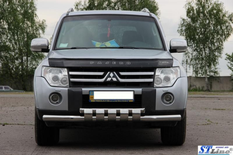 Купить Передняя защита ST015 (нерж.) для Mitsubishi Pajero Wagon III