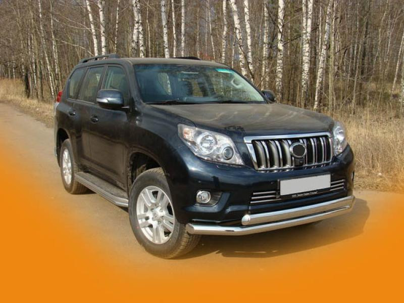 Купить Передняя защита ST014 (нерж) 60/60 мм для Toyota Land Cruiser Prado 150