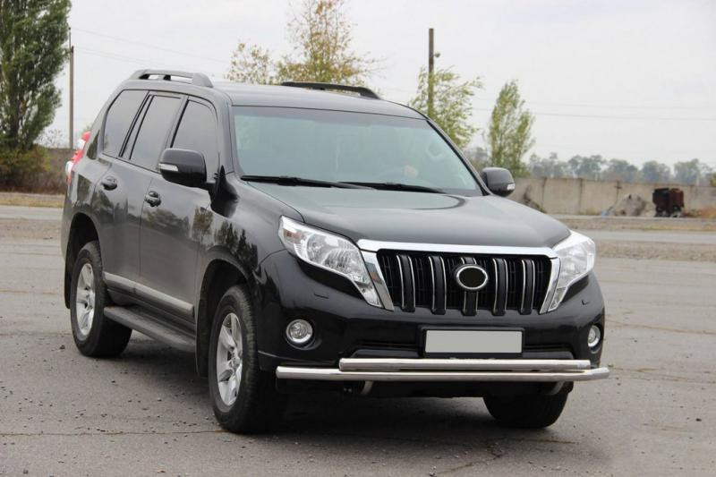 Купить Передняя защита ST014 (нерж) 70/42 мм для Toyota Land Cruiser Prado 150