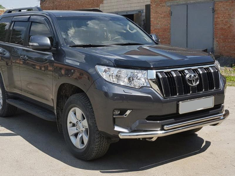 Купить Передняя защита ST014 (нерж) 70/42 мм для Toyota Land Cruiser Prado 150