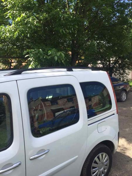 Купити Рейлінги чорні Максі база, Чавунні ніжки для Renault Kangoo 2008-2020 рр