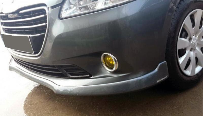 Купити Накладка на передній бампер (2012-2017, під фарбування) для Peugeot 301