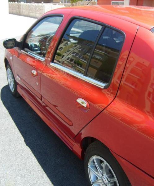 Купить Боковые пороги Ferrari-type (под покраску) для Renault Symbol 1999-2008 гг