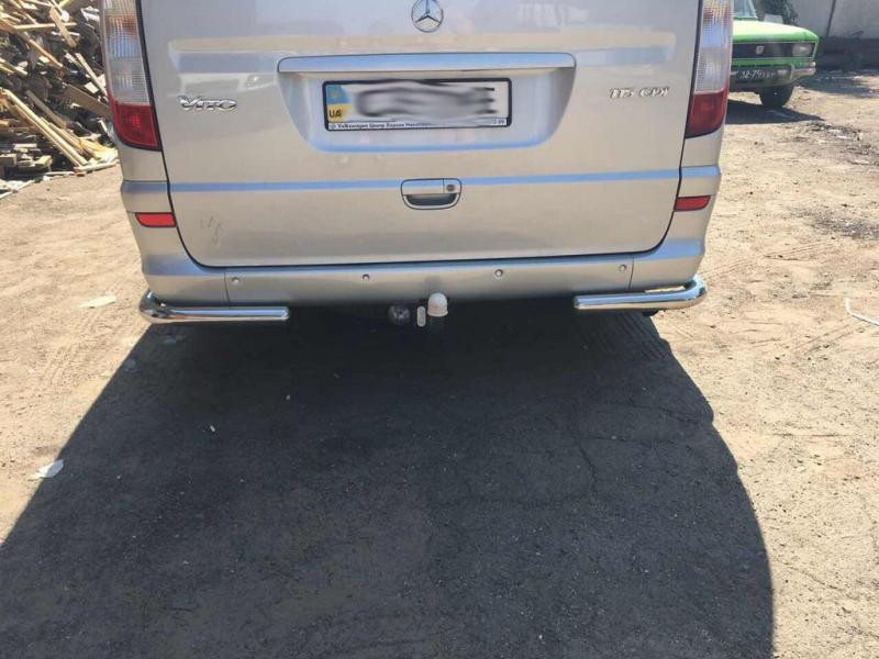 Купить Задние уголки AK003 (2 шт, нерж) Короткая база для Mercedes Vito W639 2004-2014 гг