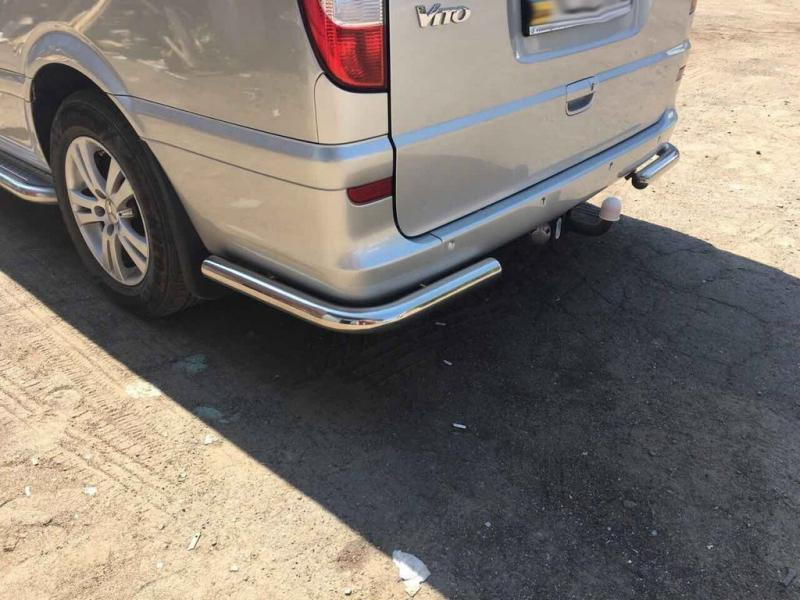 Купить Задние уголки AK003 (2 шт, нерж) Короткая база для Mercedes Vito W639 2004-2014 гг