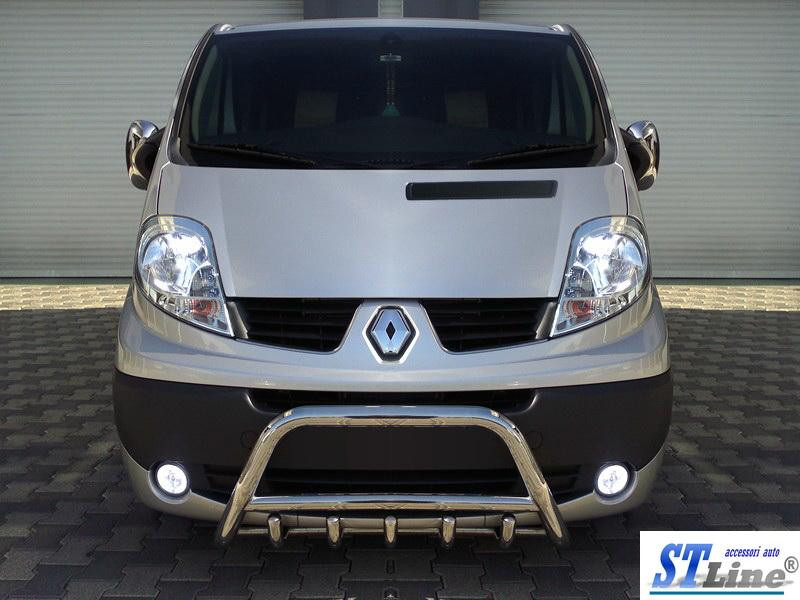 Купити Кенгурятник WT003-4 (нерж.) З написом для Opel Vivaro 2001-2015 рр