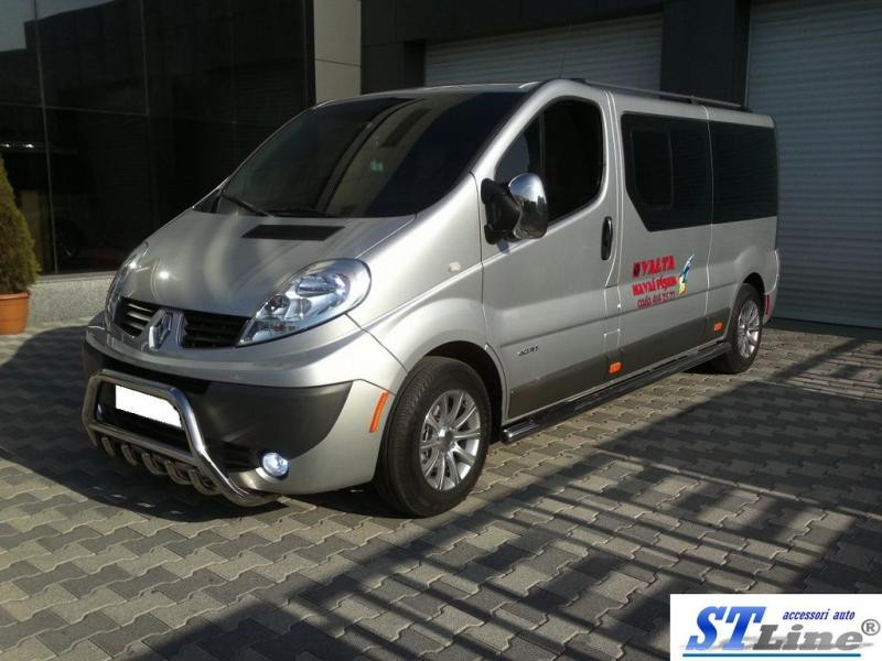Купити Кенгурятник WT003-4 (нерж.) З написом для Opel Vivaro 2001-2015 рр