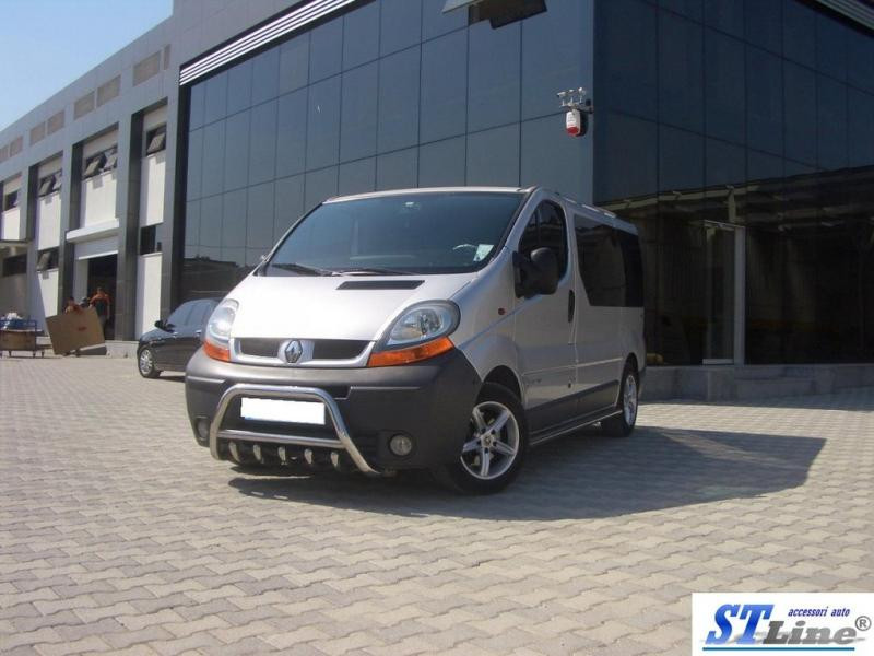 Купити Кенгурятник WT003-4 (нерж.) З написом для Opel Vivaro 2001-2015 рр