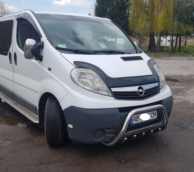 Купити Кенгурятник WT003-4 (нерж.) З написом для Opel Vivaro 2001-2015 рр