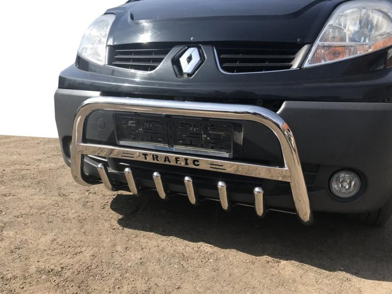 Купить Кенгурятник WT003-4 (нерж.) С надписью для Renault Trafic 2001-2015 гг