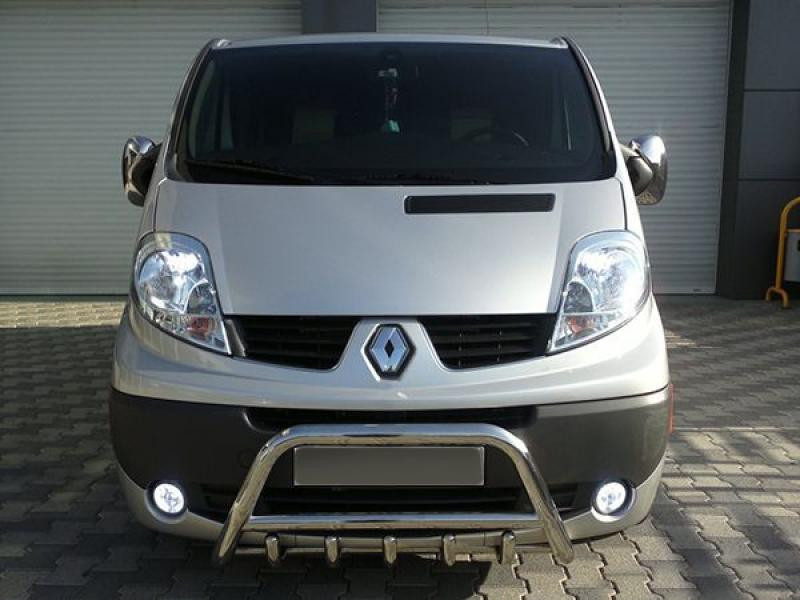 Купить Кенгурятник WT003-4 (нерж.) С надписью для Renault Trafic 2001-2015 гг