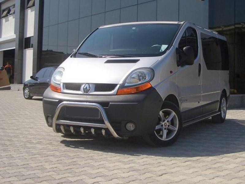 Купить Кенгурятник WT003-4 (нерж.) С надписью для Renault Trafic 2001-2015 гг