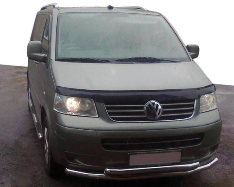 Купить Нижняя двойная губа ST014 (нерж) 60 на 60мм для Volkswagen T5 Caravelle 2004-2010 гг