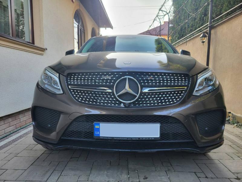 Купить Тюнинг решетка радиатора (Diamond Silver) С местом под камеру для Mercedes GLE coupe C292 2015-2019 гг