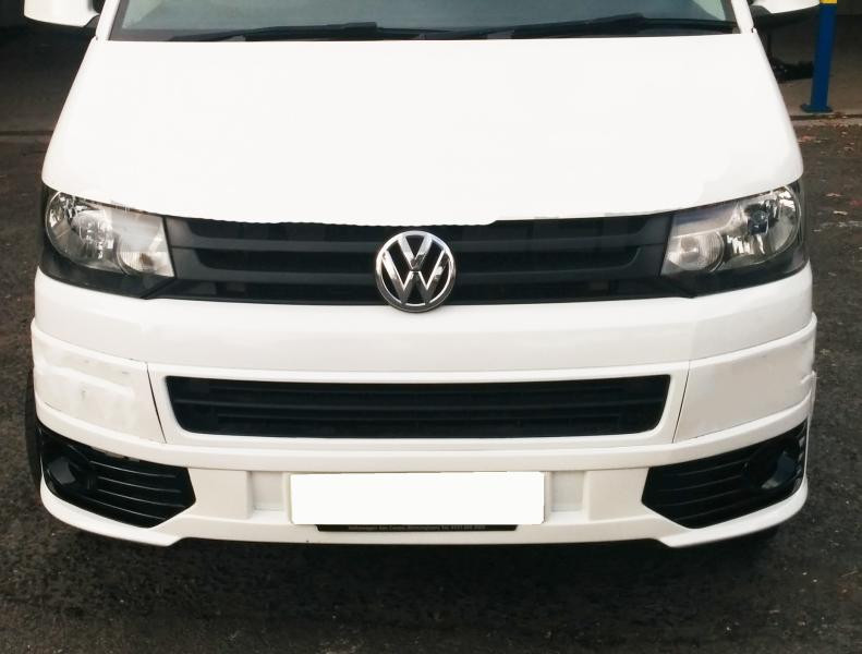Купить Накладка на передний бампер SportLine для Volkswagen T5 2010-2015 гг