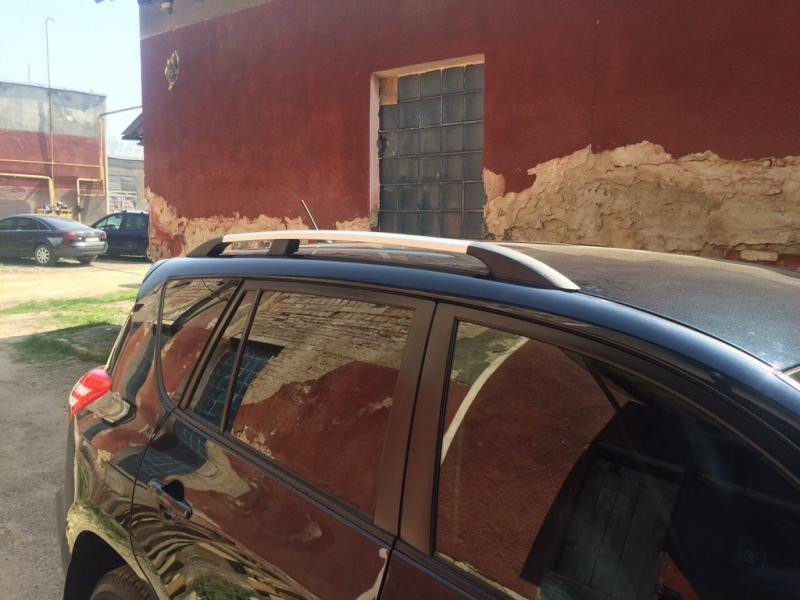 Купить Рейлинги Хром Турецкие Длинная база, Металлические ножки для Toyota Rav 4 2006-2013 гг