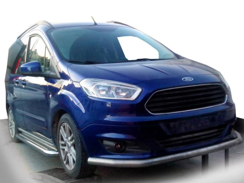 Купити Передній захист ST008 (нерж) для Ford Courier 2014-2023 рр
