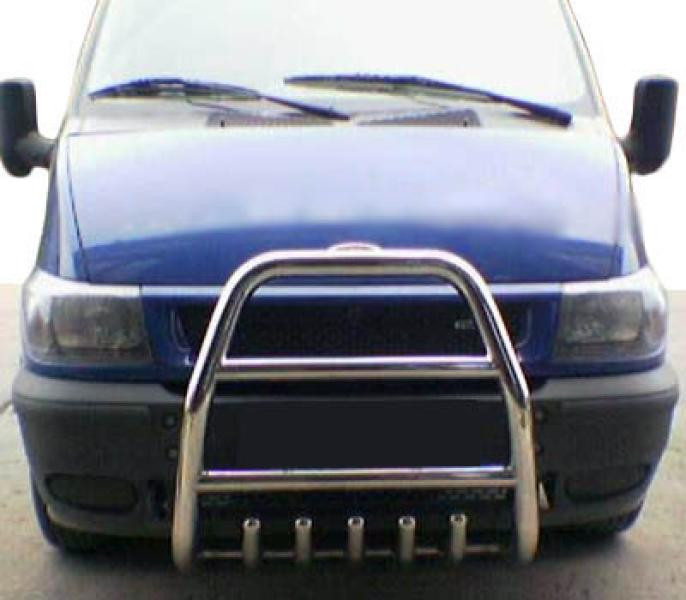 Купить Кенгурятник QT007 (2000-2006, нерж.) для Ford Transit