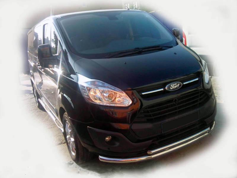 Купить Передняя защита ST014 (нерж.) 60/60 мм для Ford Custom 2013-2022 гг