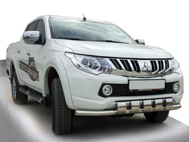 Купить Передняя защита ST015 (нерж) для Mitsubishi L200 2015-2024 гг