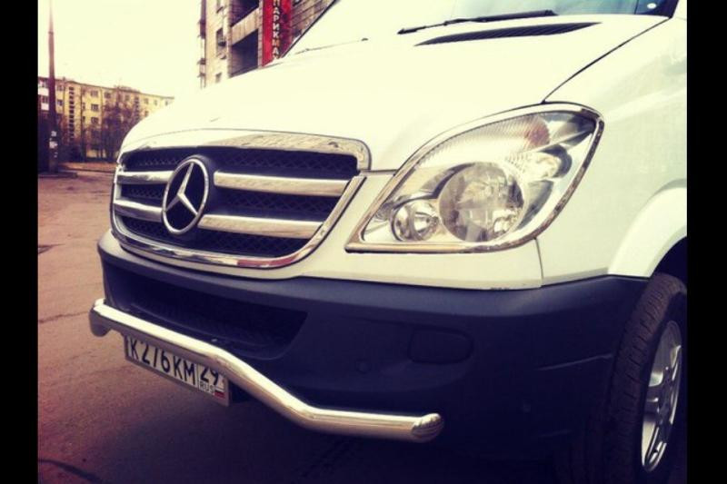 Купить Передняя нижняя дуга MBSP.07.F3-04.6 (нерж.) для Mercedes Sprinter W906 2006-2018 гг