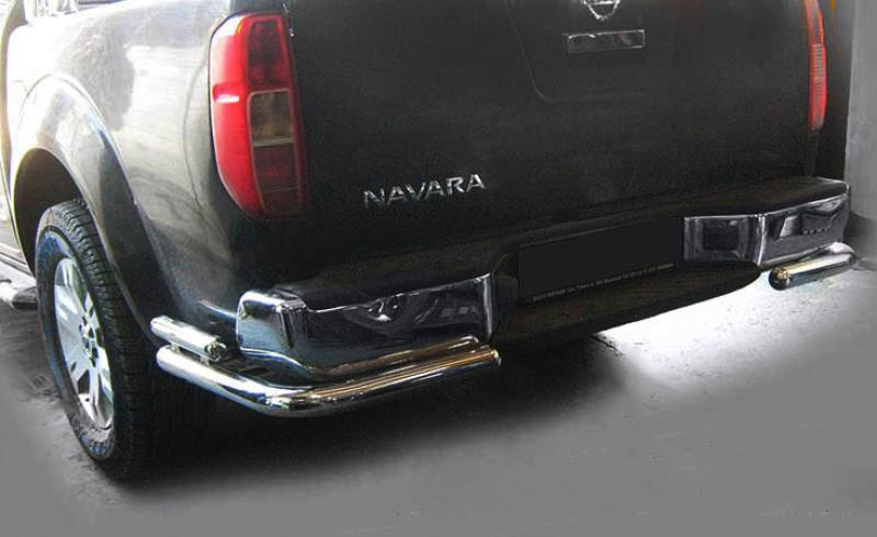 Купить Задняя защита AK003-Double (нерж) для Nissan Navara 2006-2015 гг