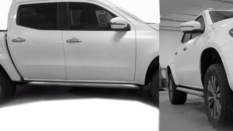 Купить Боковые трубы с искосом (2 шт., нерж) для Mercedes X class