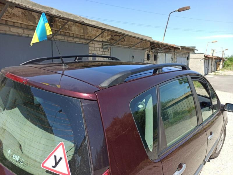 Купить Рейлинги Черные (2 шт) Длинная база (Grande) для Renault Scenic/Grand 2003-2009 гг