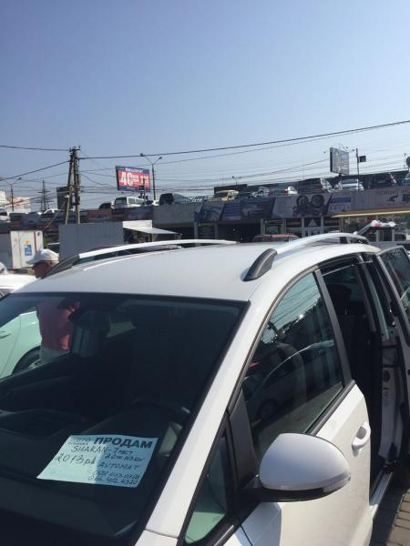 Купити Рейлінги Хром (турецький дизайн) Пластикова ніжка для Volkswagen Sharan 2010- рр