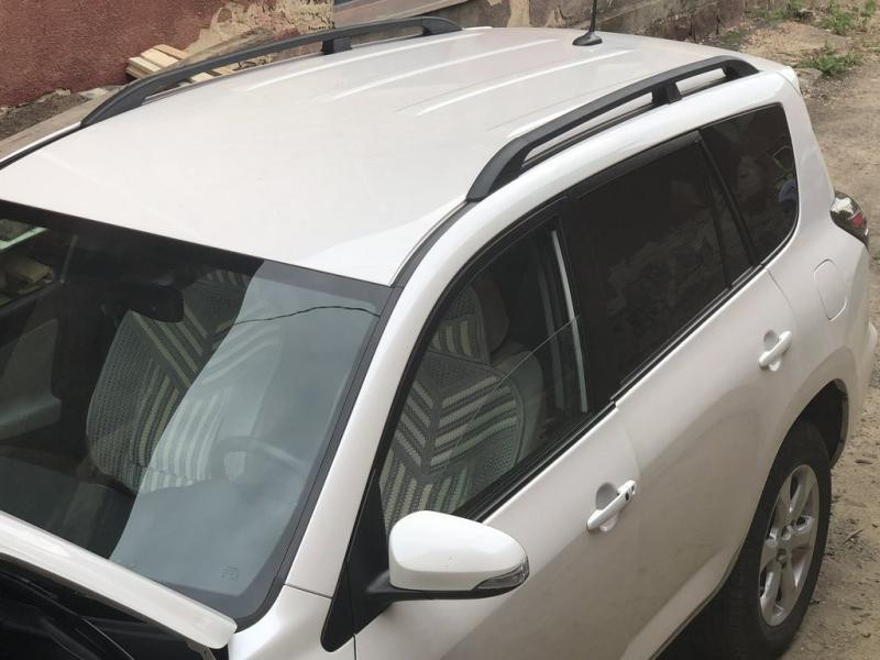 Купить Рейлинги Черные Турецкие Длинная база, Пластиковые ножки для Toyota Rav 4 2006-2013 гг